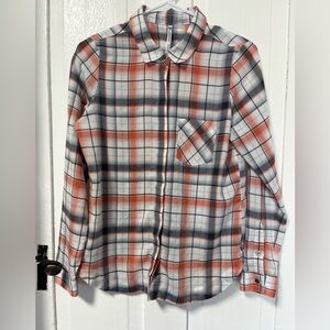 KUHL Hadley Button Down plaid long sleeve shirt in emberglow size small